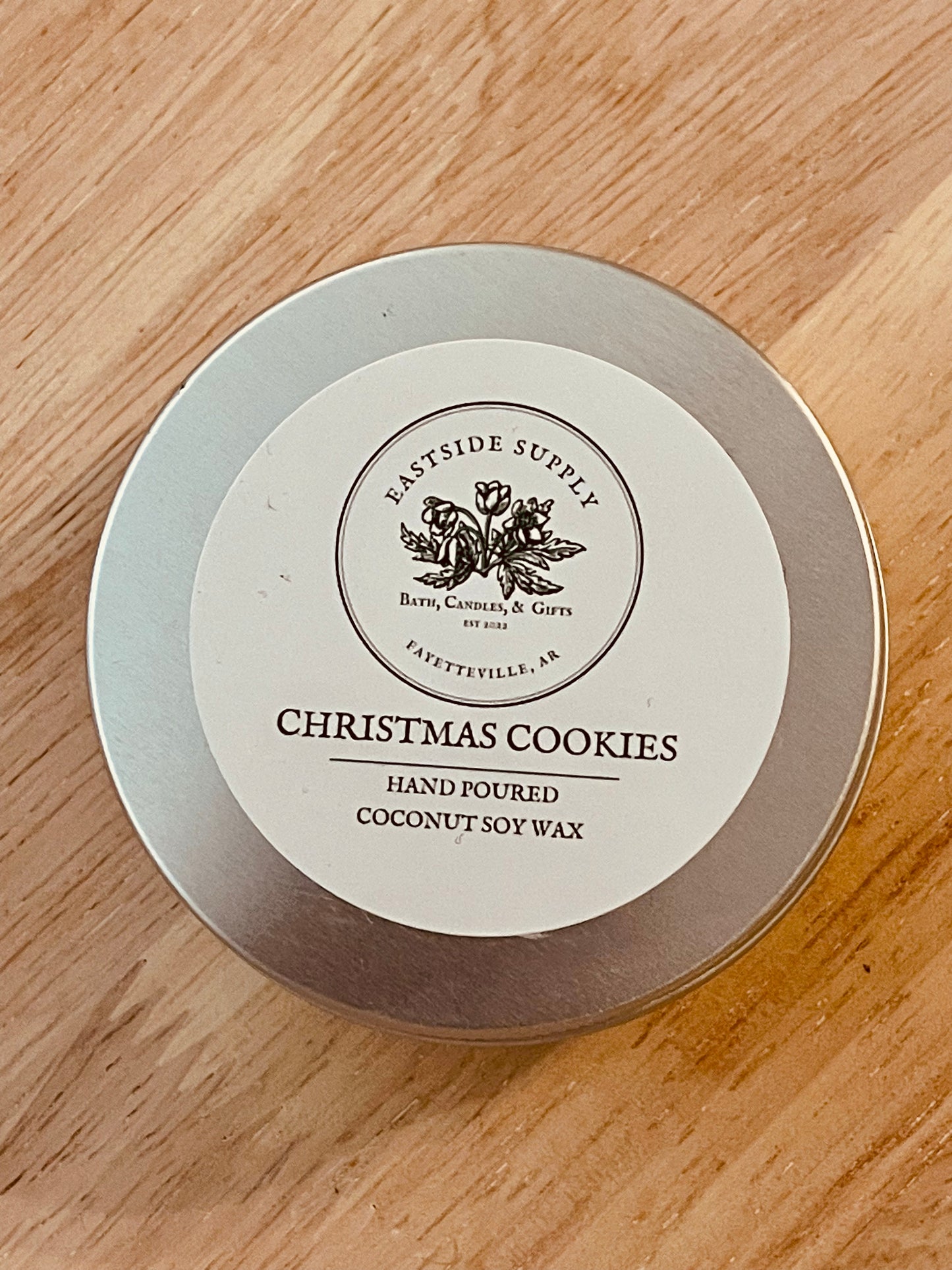 Christmas Tin Candle (Silver)