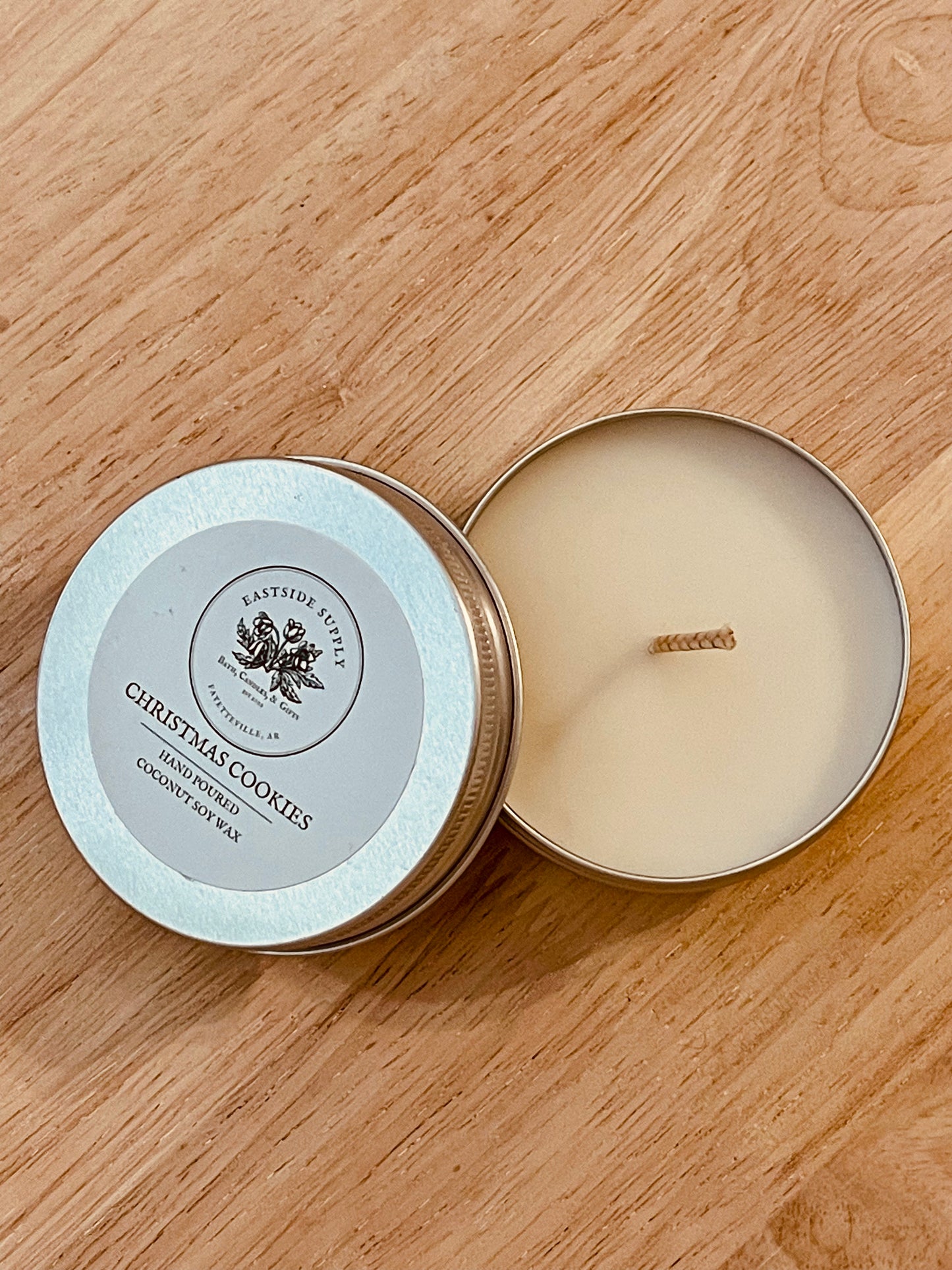 Christmas Tin Candle (Silver)