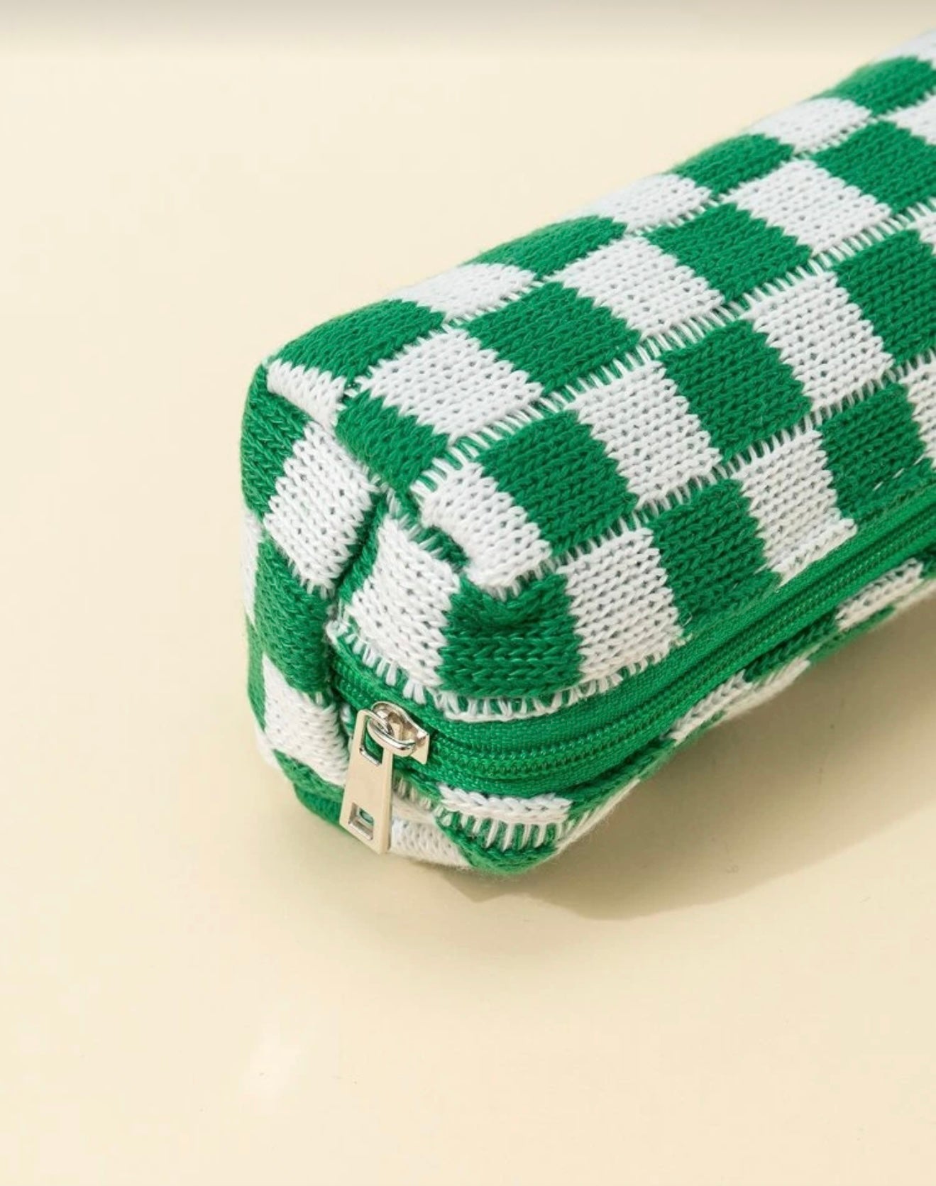 Green Checkered Pouch - Small