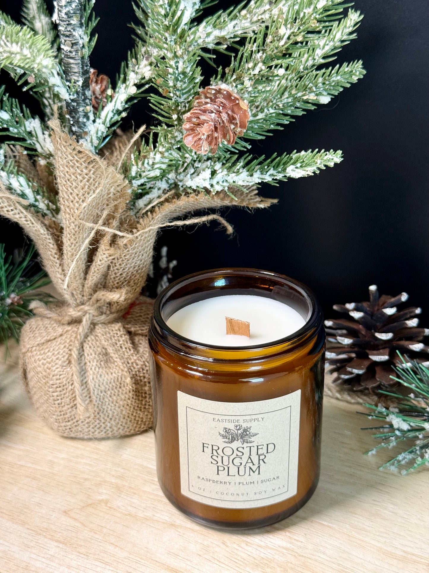 Frosted Sugar Plum Classic Candle